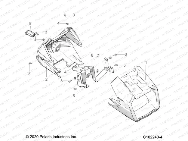 BODY | BODY, HEADLIGHT POD - A22SWE57F1/S57C1/C2/C5 (C102240-4)