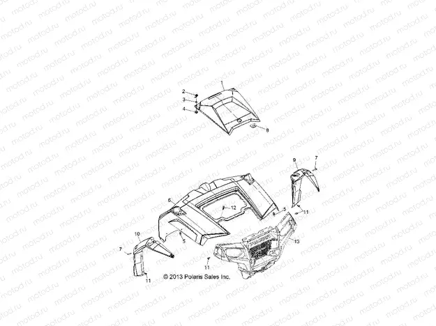 BODY | BODY, HOOD and FRONT BODY WORK - Z14VE76AD/7EAL/7EAW/EAJ/EAU (49RGRHOOD14RZRS)