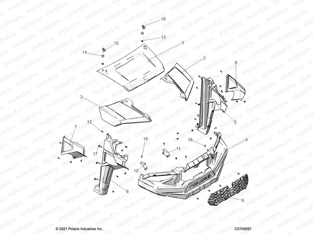 BODY | BODY, HOOD, and FRONT FENDERS - D22M4A57B4/G57B4 (C0705697)