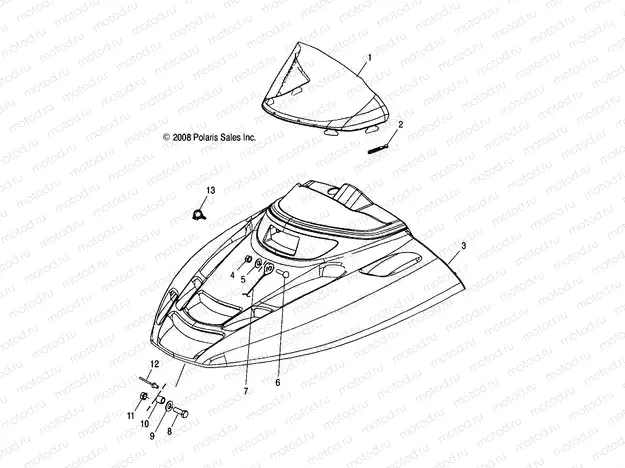 BODY | BODY, HOOD and WINDSHIELD - S20WAA1ASA/AEA (49SNOWHOOD09120)
