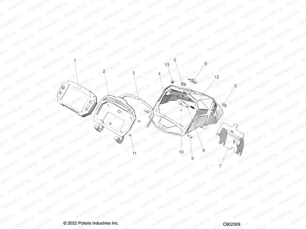 BODY | BODY, HOOD CAP ASM. 7 DISPLAY - S22TKL6RS (C602309)