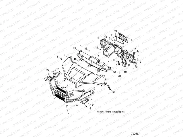 BODY | BODY, HOOD, DASH ,GRILL and FRONT FENDERS - R19RMA57F1/S57C1/F1 (702087)