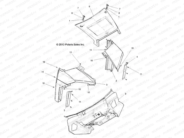 BODY | BODY, HOOD - R151DPD1AA/2D (49BRUTUSHOOD13)