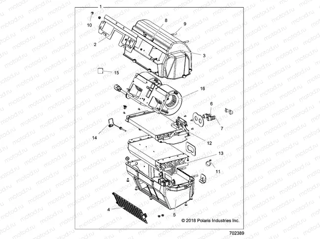 BODY | BODY, HVAC ASSEMBLY - R19RRU99/A/B (702389)