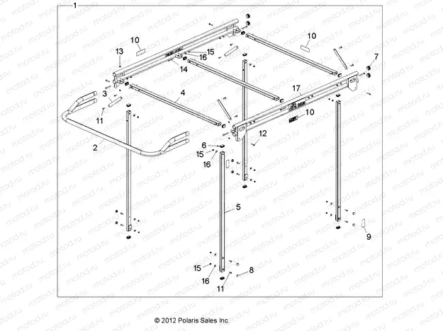 BODY | BODY, LADDER RACK - L15G2A/L15G4A/L15G6A/L15G2S/L15G2L/L15G4S/L15G6S/L15G2D (49GEMBODY12LADDER)
