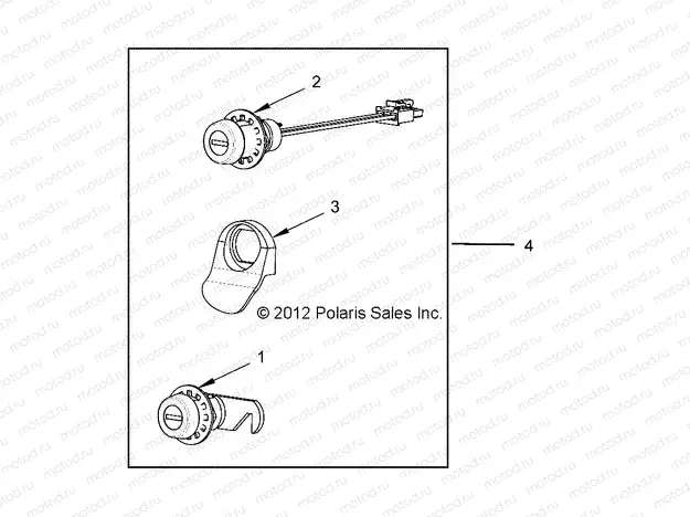 BODY | BODY, LOCK SET W/OUT T-HANDLE, MATCHED - L12G2S/L12G2L/L12G4S/L12G6S/L12G2D (49GEMBODY11LOCKE6)