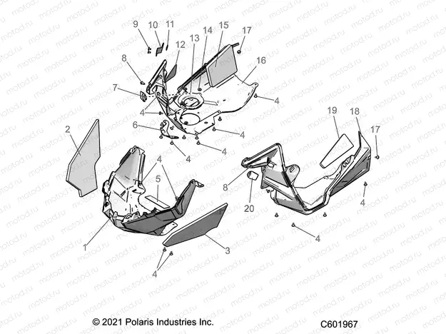 BODY | BODY, NOSEPAN ASM./FENDERS - S23TFK8RS (C601967)