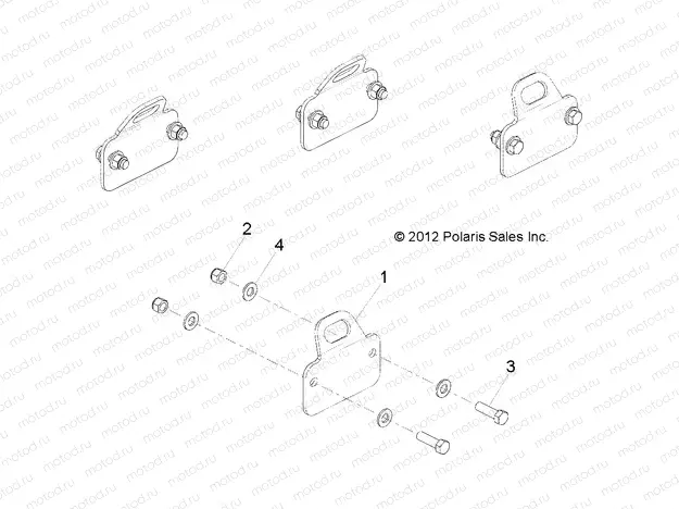 BODY | BODY, OPTIONS, TIE DOWN MOUNT W/HARDWARE - L15G2S/L15G4S/L15G6S/L15G2L/L15G2D (49GEMOPTIONS11TIEDOWNMT)