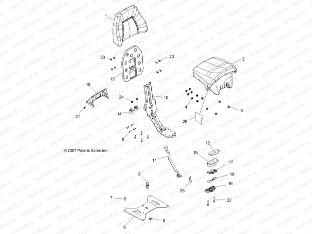 BODY | BODY, PASSENGER SEAT BOTTOM and SEAT BACK - A09DN50AB/AZ (49ATVSEATBOTTOM08SPTRG500)