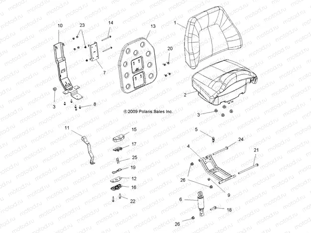 BODY | BODY, PASSENGER SEAT BOTTOM and SEAT BACK - A10DX85AL/AF (49ATVSEATBOTTOM10SPTRGEPS)