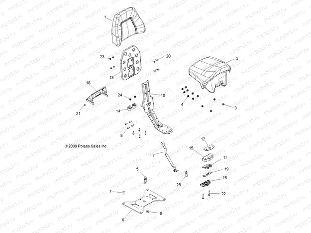 BODY | BODY, PASSENGER SEAT BOTTOM and SEAT BACK - A11DH50AX/AZ (49ATVSEATBOTTOM10SP500TRG)