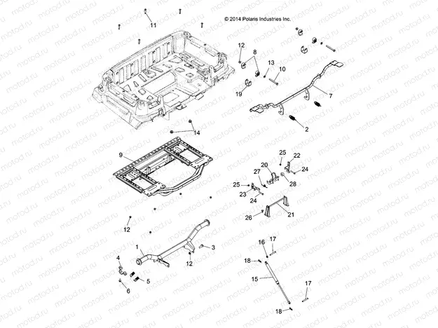 BODY | BODY, REAR BOX FRAME AND PIVOT - A15SWE57FA (49ATVBOX14570UTE)