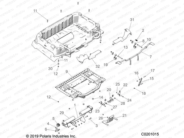BODY | BODY, REAR BOX FRAME AND PIVOT - A20SWE57F1/S57C1/C2 (C0201015)