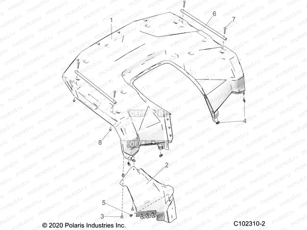 BODY | BODY, REAR CAB - A23SEE57A1/A3/A6/A9 (C102310-2)