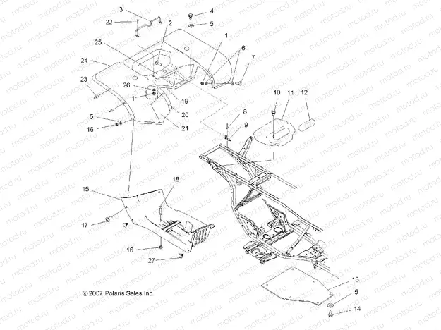 BODY | BODY, REAR CAB and FOOTWELLS - A09CA32AA (49ATVCABRR08BOSS)