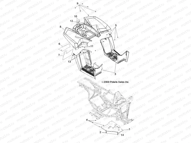 BODY | BODY, REAR CAB and FOOTWELLS - A13EA32AA (49ATVCABRR10BOSS)