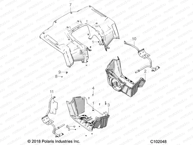 BODY | BODY, REAR CAB AND FOOTWELLS - A19SDE57F1/SDA57F1 (C102048)