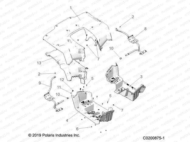 BODY | BODY, REAR CAB and FOOTWELLS - A20SDE57F1/S57C5 (C0200875-1)