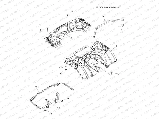 BODY | BODY, REAR CAB and REAR RACK - A11ZX55FF (49ATVCABRR10SPXP850)