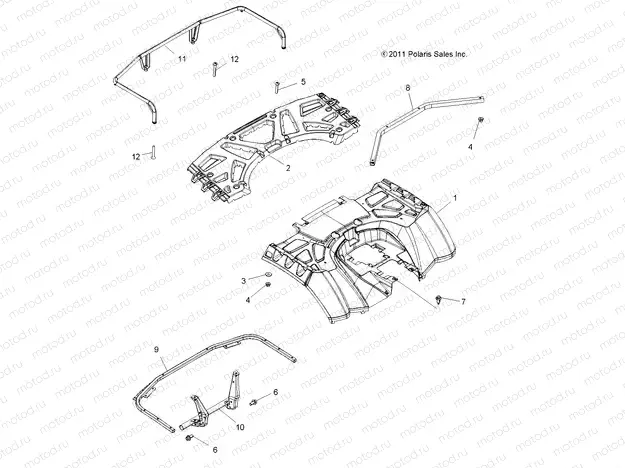 BODY | BODY, REAR CAB and REAR RACK - A12ZN5EAD/EAH/EAL/EAM/EAO/EAT (49ATVCABRR12SPXPEPS850)