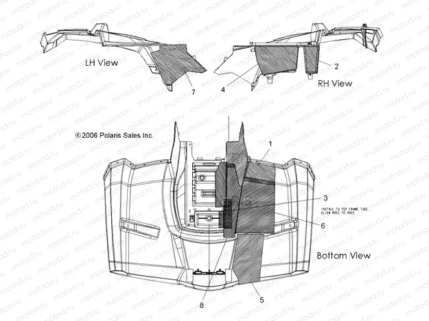 BODY | BODY, REAR CAB FOIL - A08LB27AA (49ATVCABFOIL07HAWK)