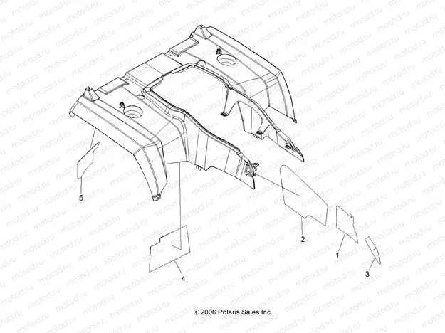 BODY | BODY, REAR CAB FOIL - A13DH50AX/AZ (49ATVCABFOIL08SPTRG500)