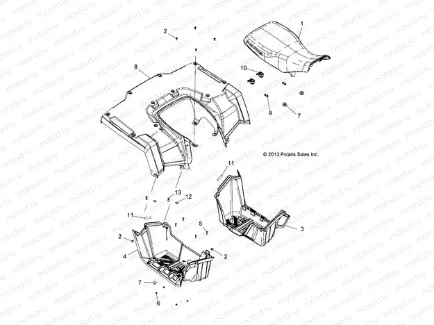 BODY | BODY, REAR CAB, SEAT and FOOTWELLS - A14MH57TD (49ATVCABRR14SP570HD)