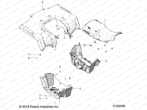 BODY | BODY, REAR CAB, SEAT and FOOTWELLS - A19SHS57FP (C102039)