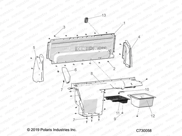 BODY | BODY, REAR CLOSEOFF, AND FENDERS - R21RRM99AG (C730058)