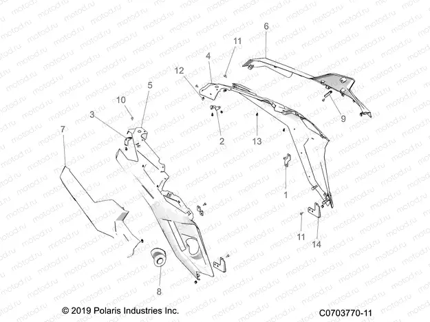 BODY | BODY, REAR FENDERS - Z22RME2KAG/BG/K2KAN/BN (C0703770-11)