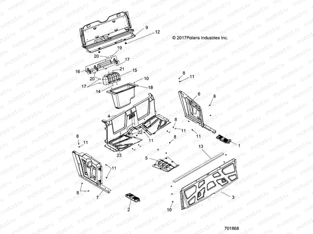 BODY | BODY, REAR FLOOR and FENDERS - R20M4A57B1/B9/EBH (701868)