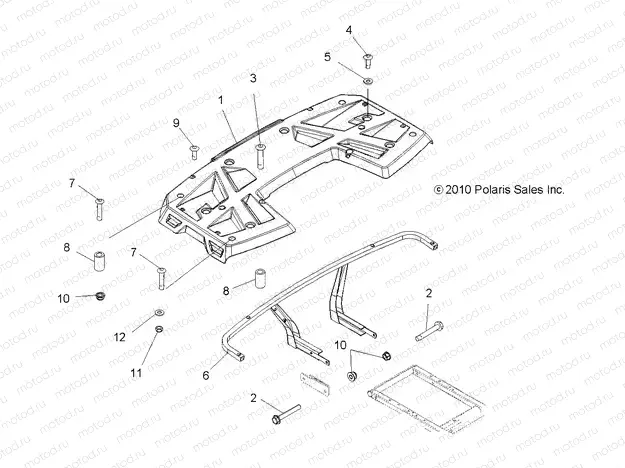 BODY | BODY, REAR RACK - A11MH50FF (49ATVRACKMTGRR11SP500F)