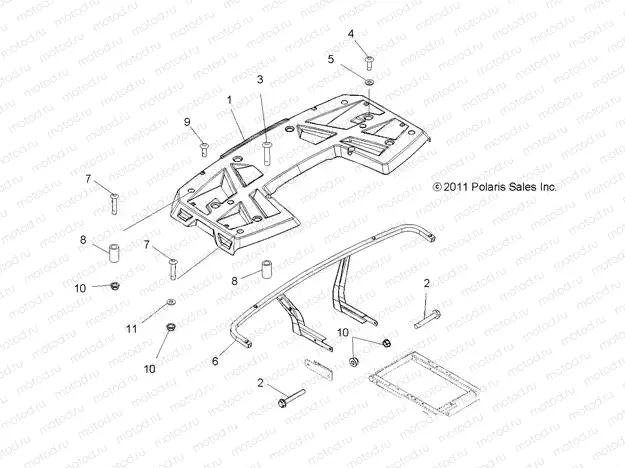 BODY | BODY, REAR RACK - A13MH50FF/FJ/FU (49ATVRACKMTGRR12SP500F)