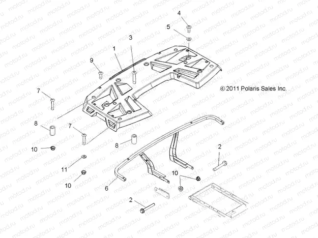 BODY | BODY, REAR RACK - A13MN50ET/EX (49ATVRACKMTGRR12SP500TR)