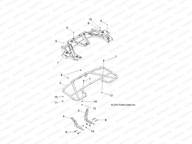 BODY | BODY, REAR RACK - A13MS46AX (49ATVRACKMTGRR13SP400)