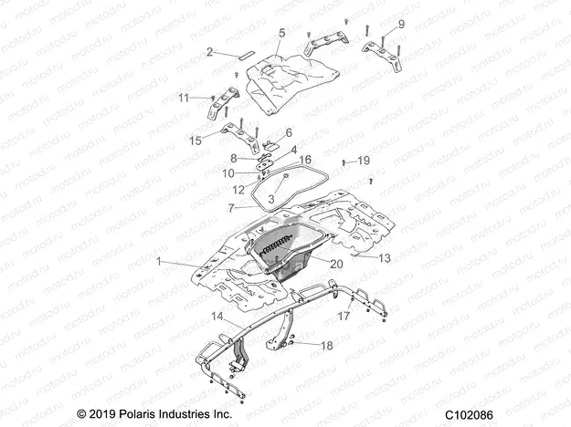 BODY | BODY, REAR RACK - A20SLZ95AE (C102086)