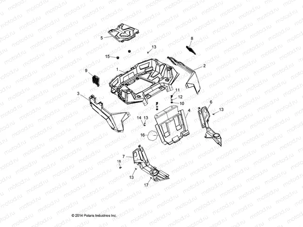 BODY | BODY, REAR RACK AND FENDERS - A15DAA32EA/EJ (49ATVRACKMTGRR15325E)