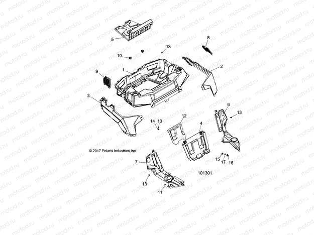 BODY | BODY, REAR RACK AND FENDERS - A18DCE87BB (101301)