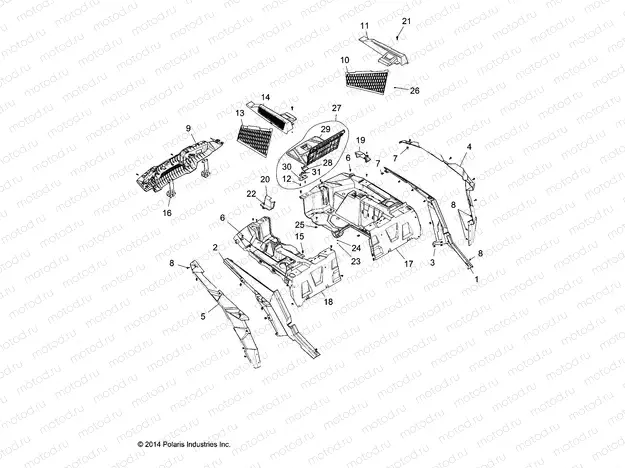 BODY | BODY, REAR RACK AND FENDERS - Z15VFE99AT/AV/AP (49RGRRACKMTG1510004)
