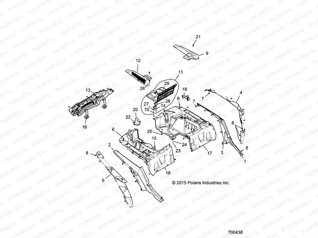 BODY | BODY, REAR RACK AND FENDERS - Z16VDE92NH/NW (700438)
