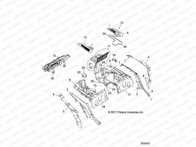 BODY | BODY, REAR RACK AND FENDERS - Z18VDE92NB/NU/LNK (701910)