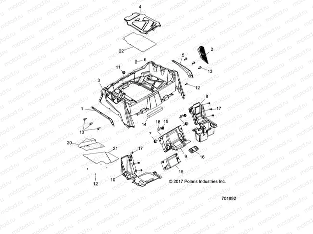 BODY | BODY, REAR RACK and FENDERS - Z18VHA57B2 (701892)