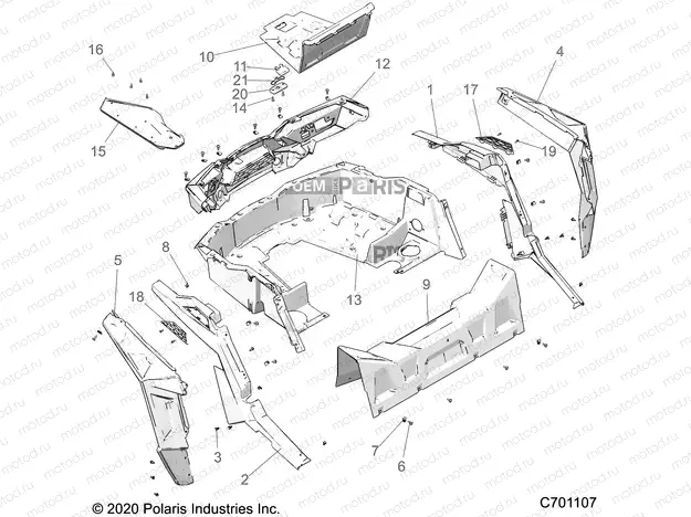 BODY | BODY, REAR RACK AND FENDERS - Z20A4E99AH/BH/LH (C701107)