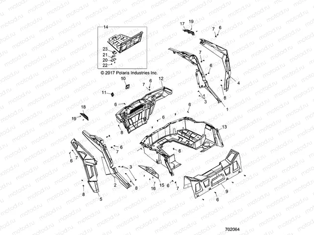 BODY | BODY, REAR RACK AND FENDERS - Z20ASA87B2/E87BH/BW (702064)