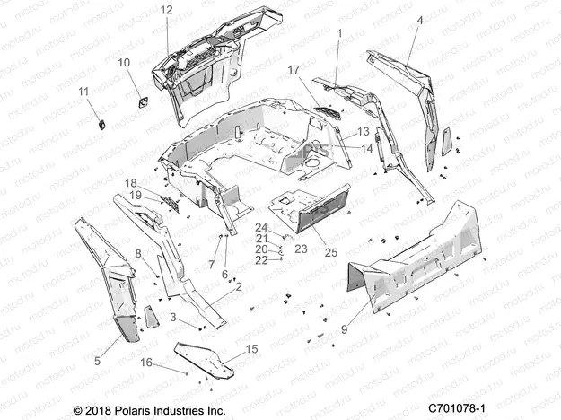 BODY | BODY, REAR RACK AND FENDERS - Z20ASE99AH/LH/BH (C701078-1)