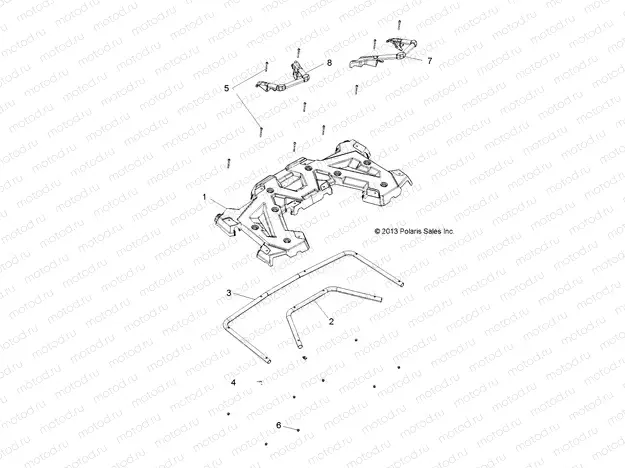 BODY | BODY, REAR RACK and HAND GRIPS - A18SES57C1/C2/C5/C7/E1/E5/E7/P57C1/T57C1/C7/E1/E7 (49ATVRACKMTGRR14SP570TRG)