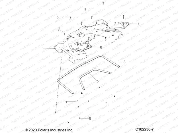 BODY | BODY, REAR RACK and HAND GRIPS - A23SDE57P4 (C102236-7)