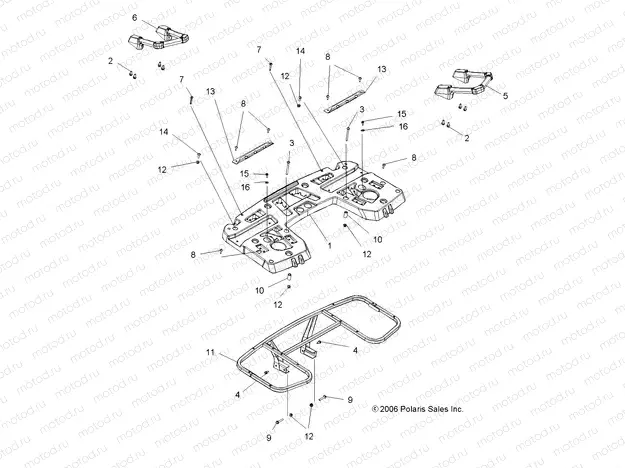 BODY | BODY, REAR RACK ASM. - A10DH50AX/AZ (49ATVRACKMTG08SPTRG500)