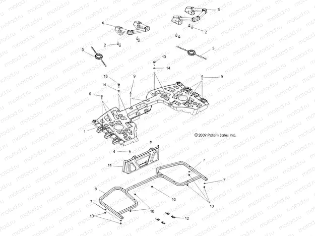 BODY | BODY, REAR RACK ASM. - A10DX55AL/AF (49ATVRACKMTG10SPTRGEPS)