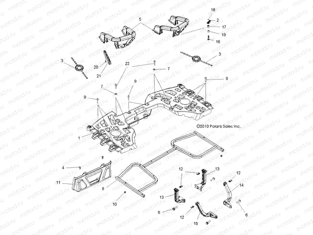 BODY | BODY, REAR RACK ASM. - A11DX55FL (49ATVRACKMTGRR11SPTRG550)